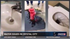 Residents posted photos of black water flowing out of faucets in Crystal City, Tex.